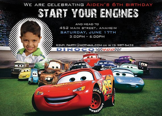 Cars Movie Invitation