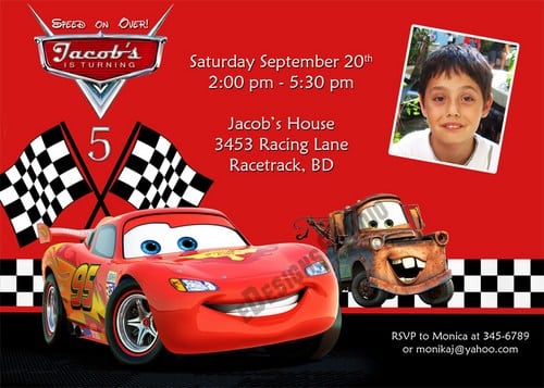 Cars Party Invitation