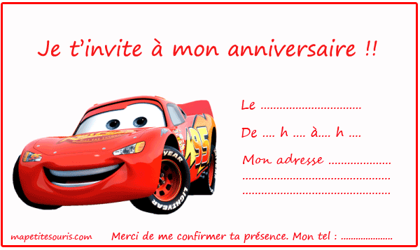 Carte Invitation Pour Anniversaire
