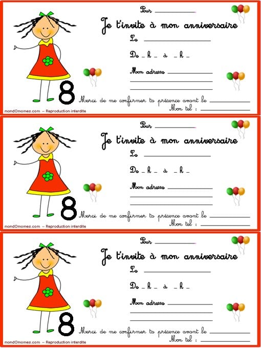 Carte Invitation Pour Anniversaire 80 Ans