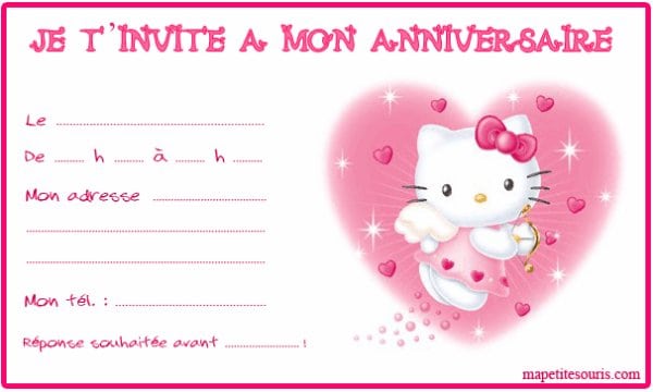 Carte Invitation Pour Anniversaire Gratuite