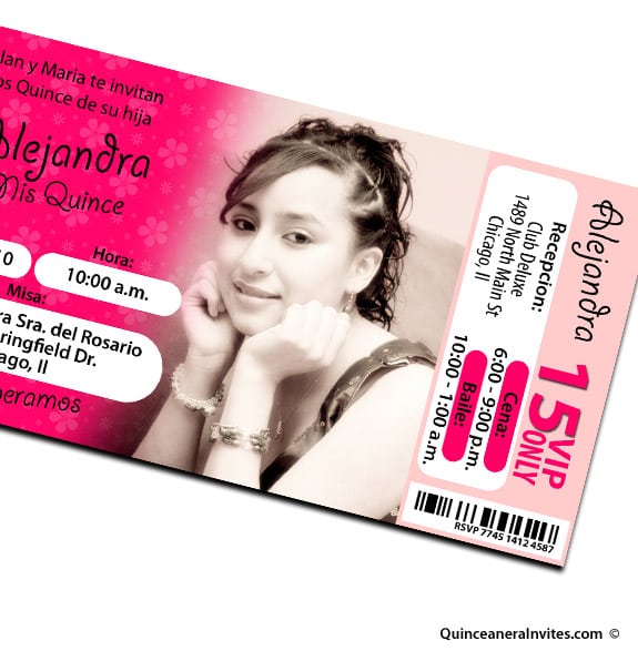 Cheap Printable Quinceanera Invitations