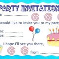 Children Birthday Party Invitation Template