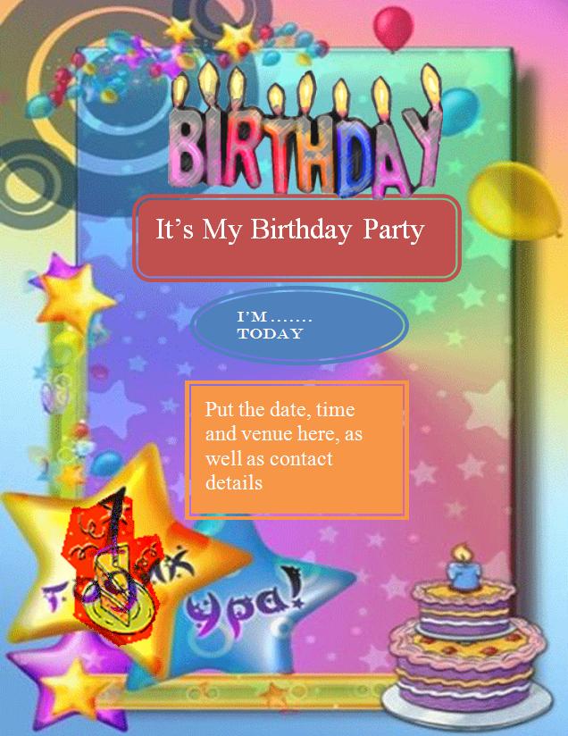 Children Birthday Party Invitation Template
