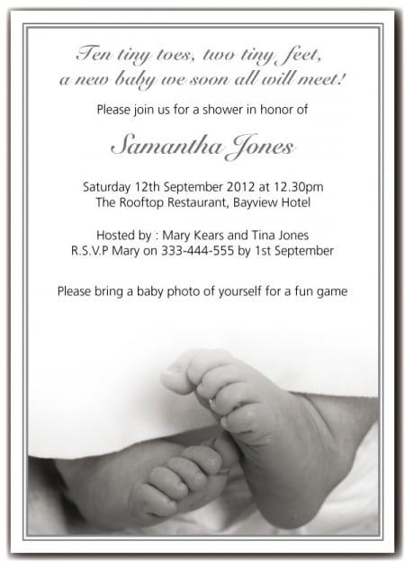 Cute Baby Shower Invitation Wording