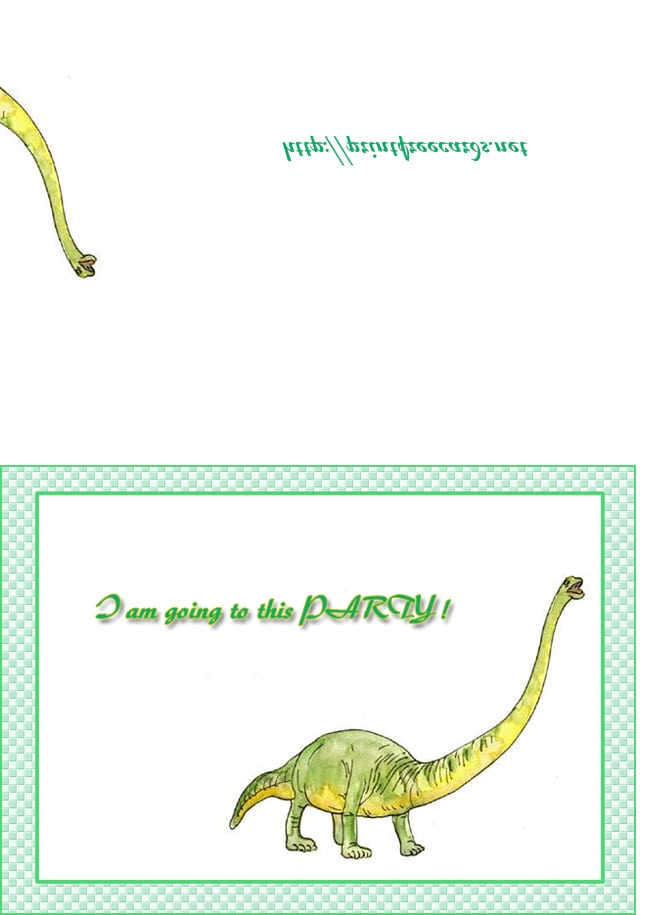 Dinosaur Birthday Invitations Free Printable