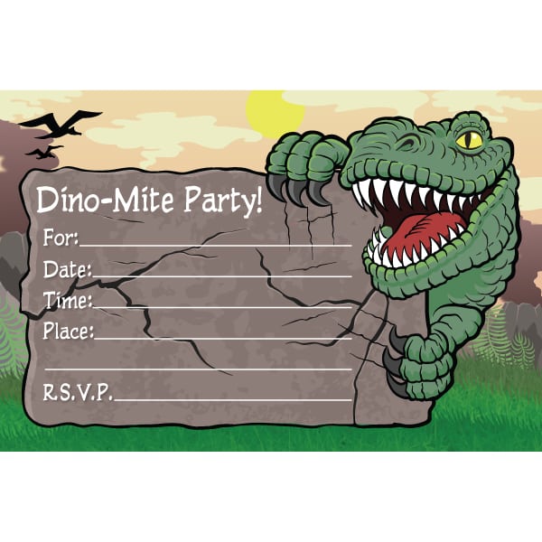 Dinosaur Birthday Party Invitations Free