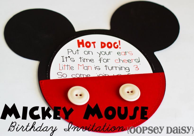 Disney Baby Mickey Birthday Invitations