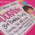 Dora Birthday Invitation Photo