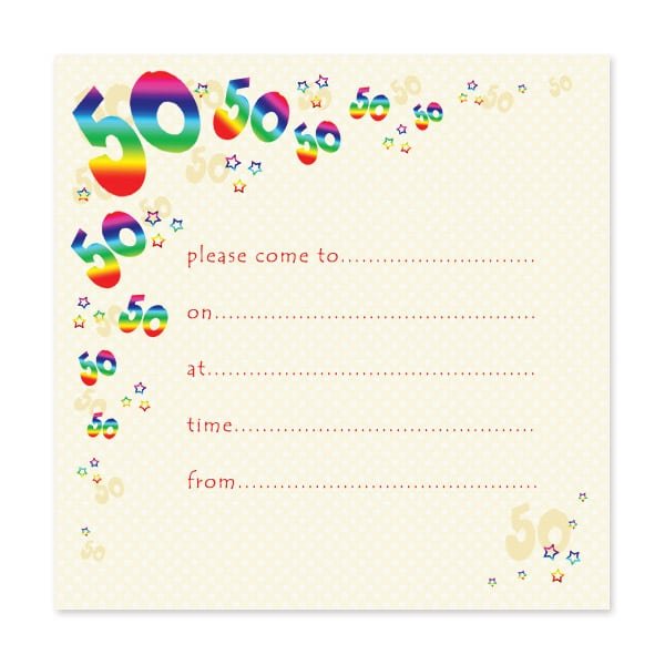 Free 50th Birthday Invitation Templates Printable