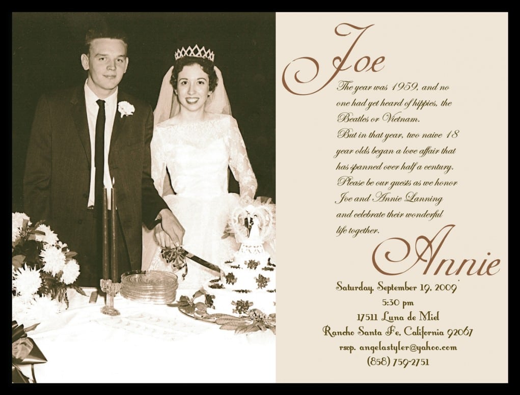 Free Anniversary Invitation Samples Free Anniversary Invitation Samples