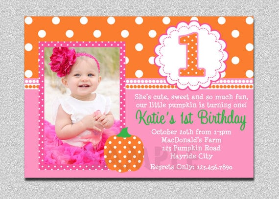Free Baby Girl 1st Birthday Invitation Templates
