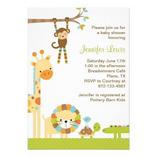 Free Baby Shower Safari Invitation Templates