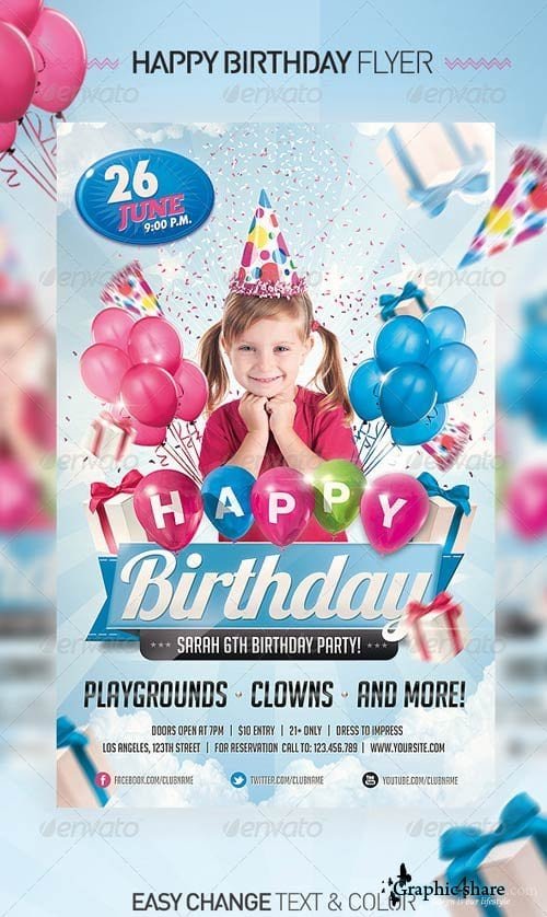 Free Birthday Party Invitation Templates Photoshop