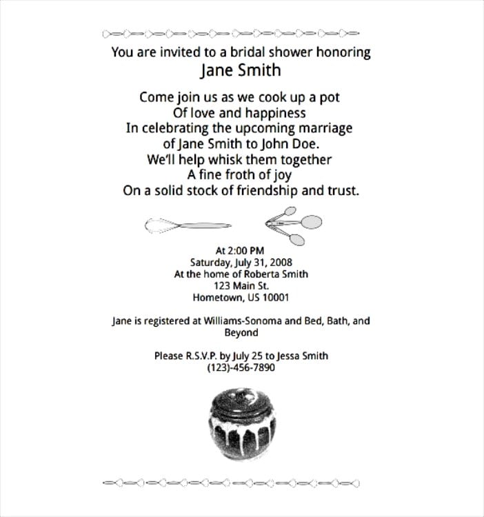 Free Bridal Shower Invitation Templates For Microsoft Word