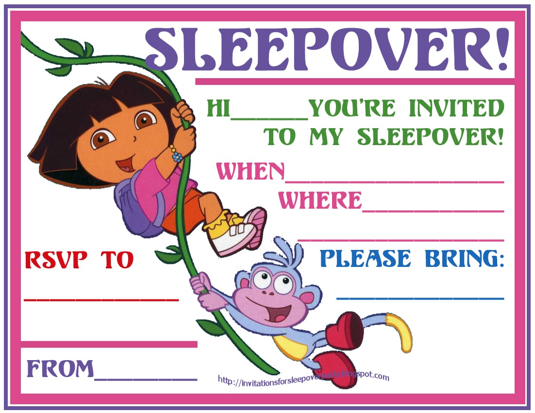Free Dora Photo Invitations