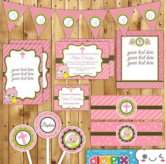 Free Editable And Printable Baptism Invitation