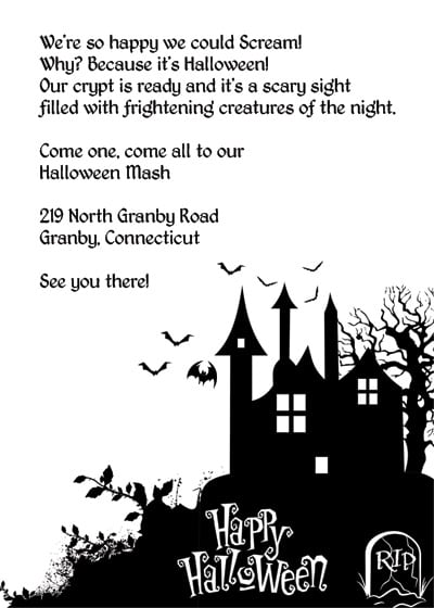 Free Halloween Invitation Templates Print