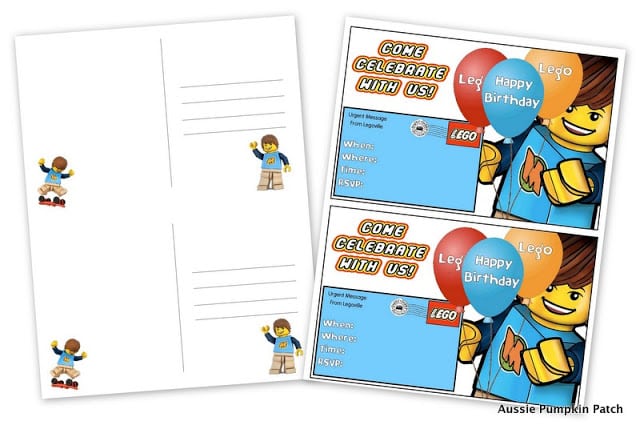 Free Lego Party Invitation Print Outs