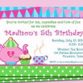 Little Girl Tea Party Invitation