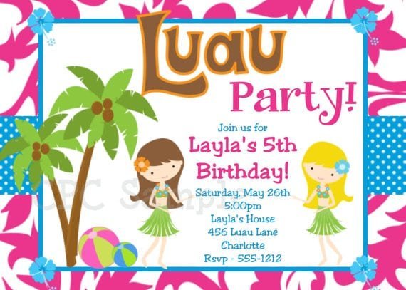 Free Luau Invitations Download