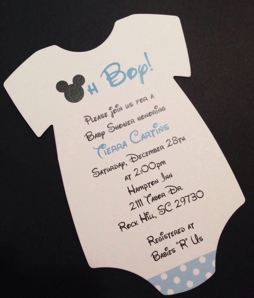 Free Mickey Mouse Baby Shower Invitation Templates