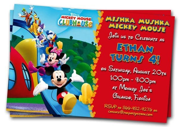 Free Mickey Mouse Clubhouse Invitations Personalized