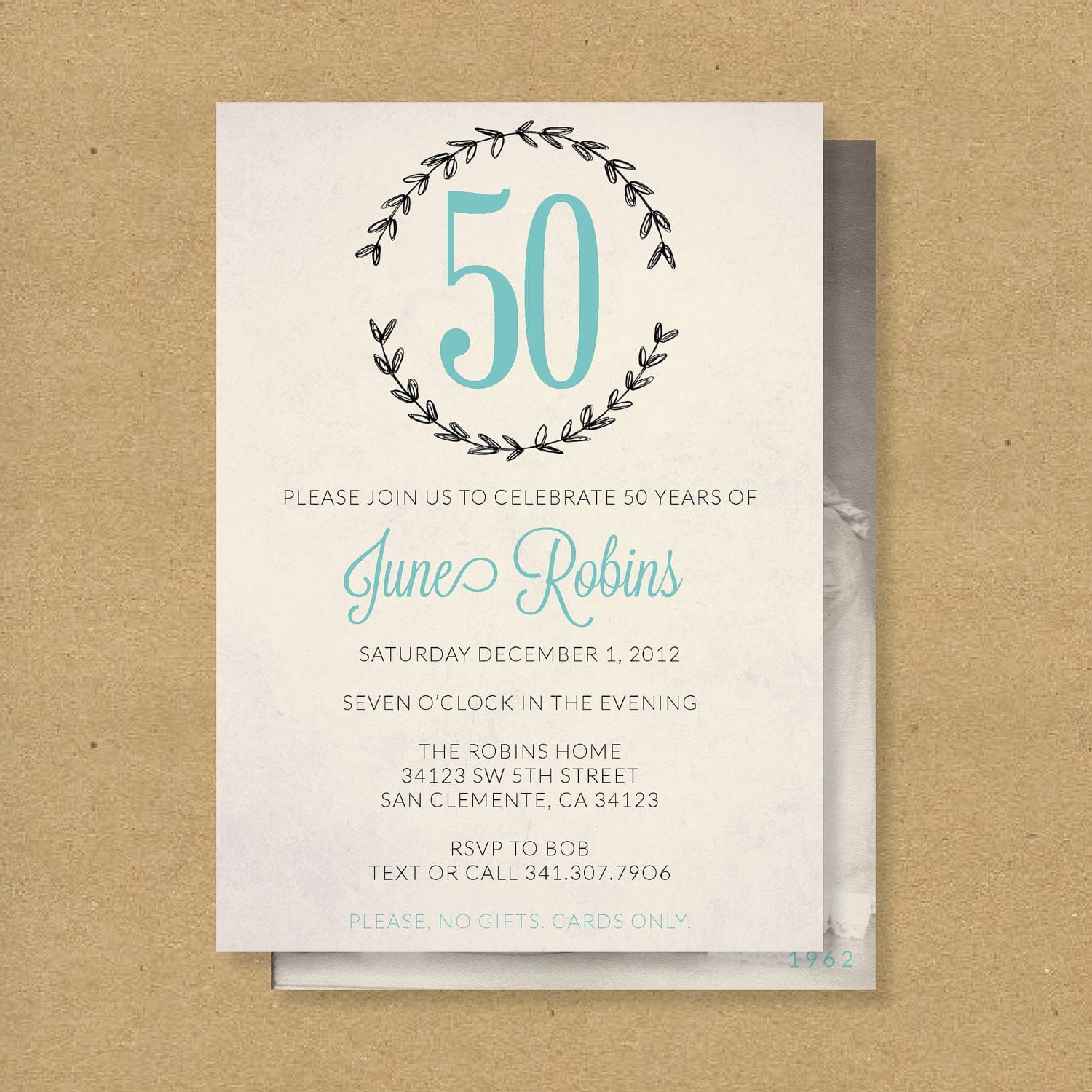 Free Printable 50th Birthday Invitations For Her
