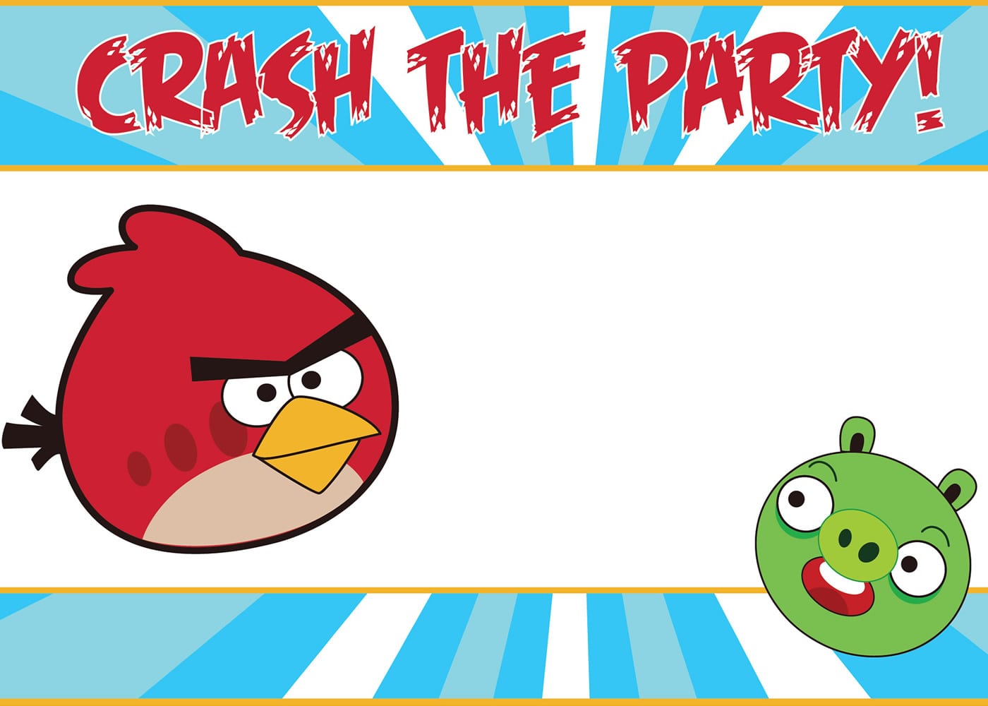 Free Printable Angry Birds Invitation Template