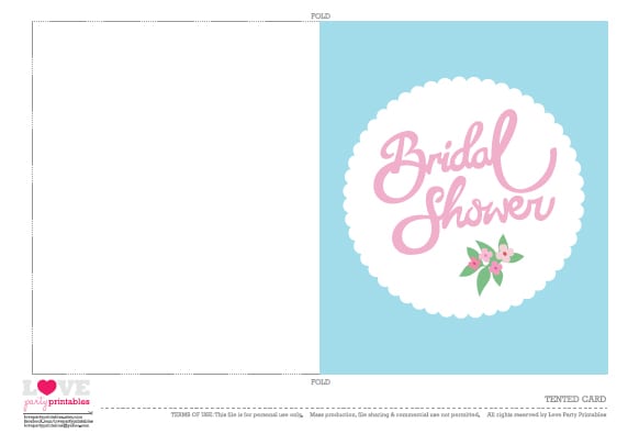 Free Printable Bridal Shower Invitation Cards