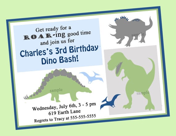 Free Printable Dinosaur Birthday Party Invitations