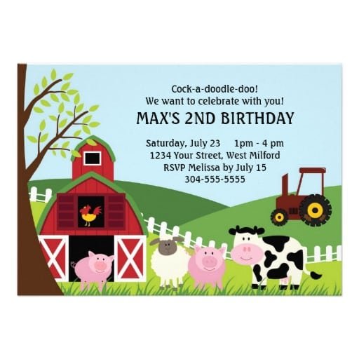 Free Printable Kids Tractor Birthday Invitation
