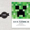 Minecraft Invitation Printable Free Template