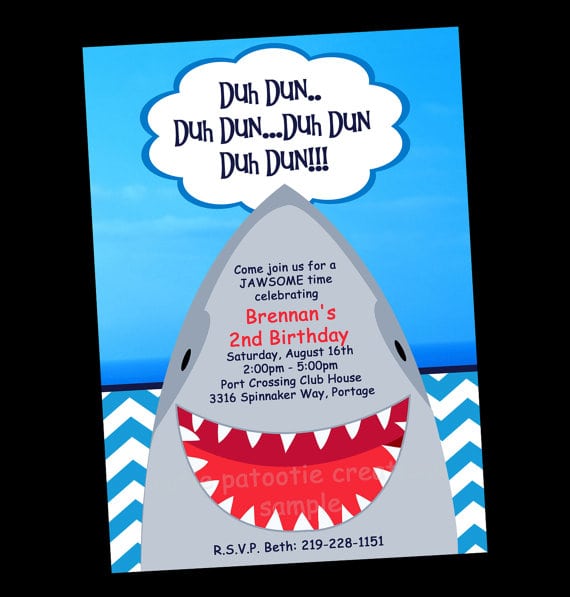 Free Printable Shark Invitation