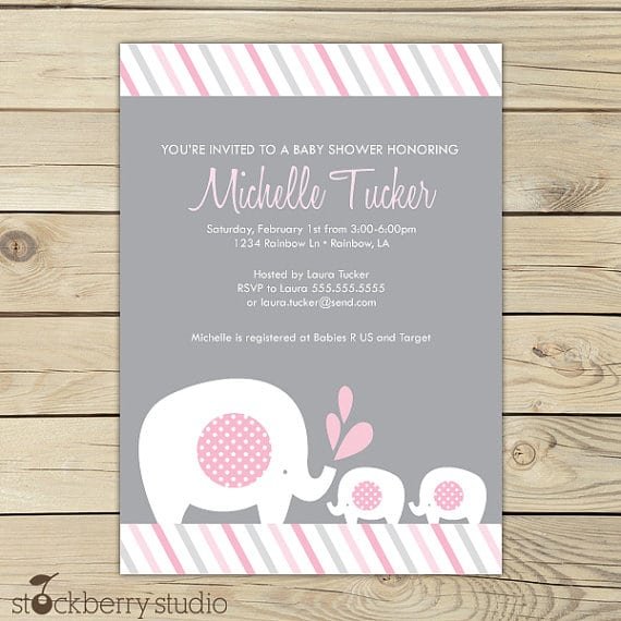 Free Printable Twin Girl Baby Shower Invitations