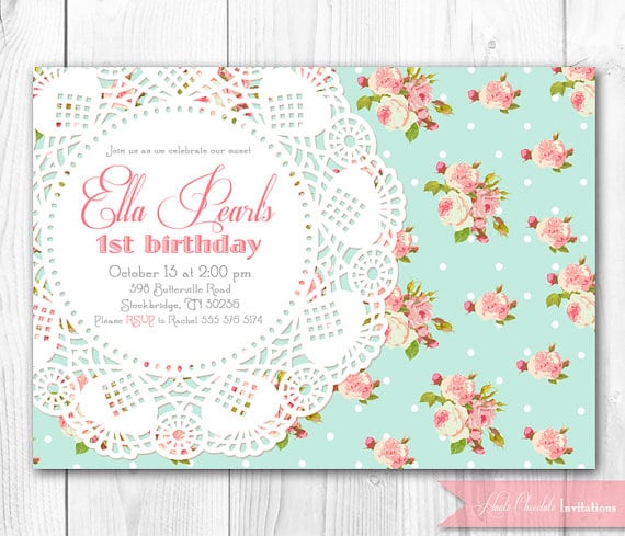 Free Printable Vintage Birthday Invitation