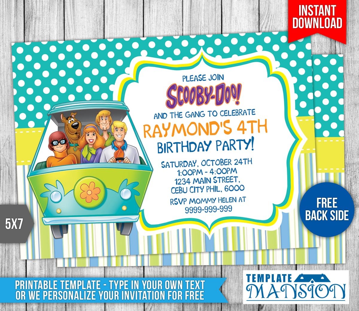 Free Scooby Doo Birthday Invitation