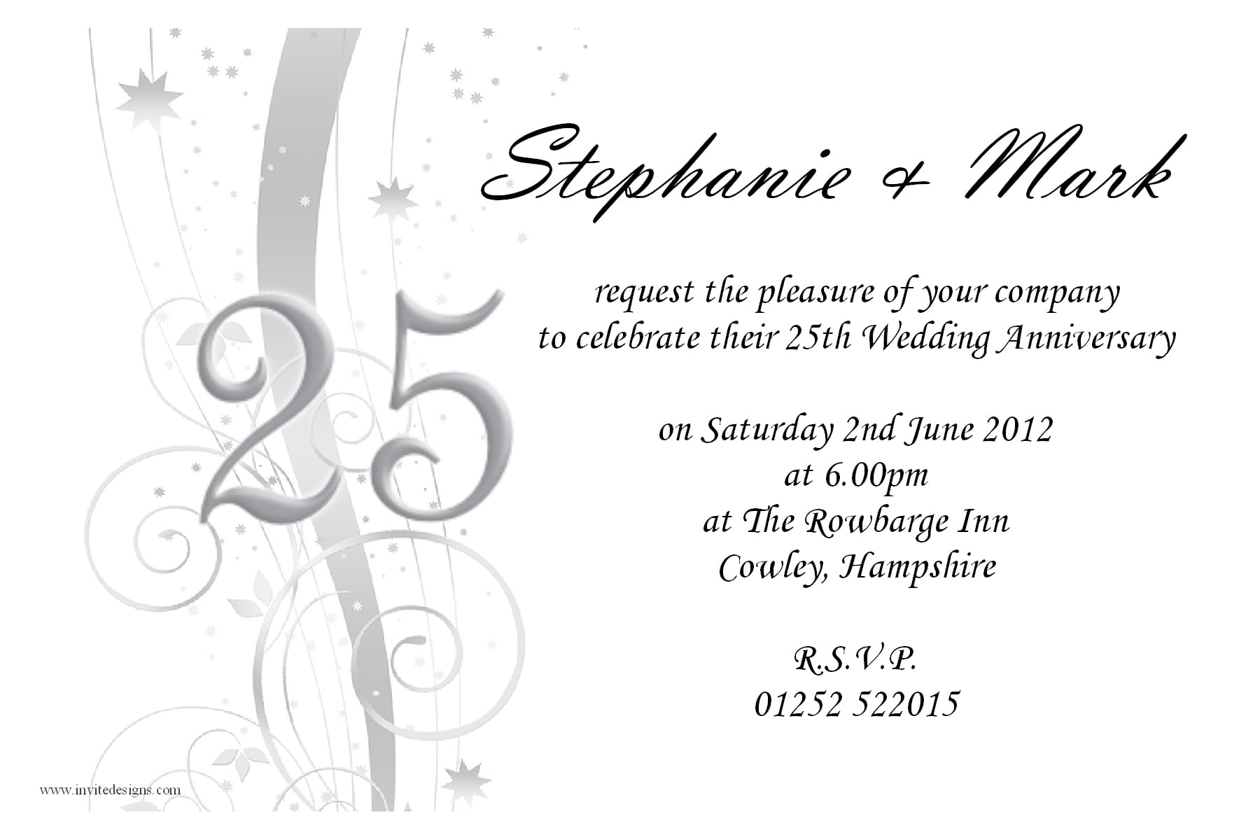 25th-wedding-anniversary-invitation-template-free