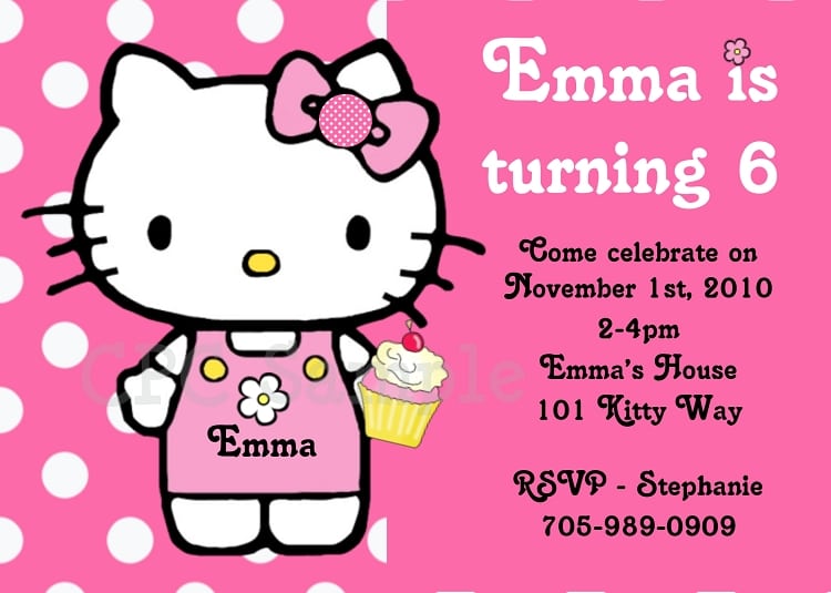 Hello Kitty Birthday Invite Free Printable