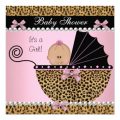 Leopard Print Baby Invitation Template