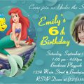 Little Mermaid First Birthday Invitation