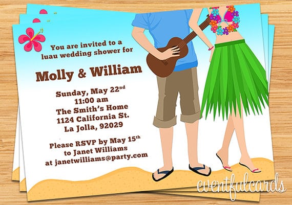 Luau Wedding Invitations