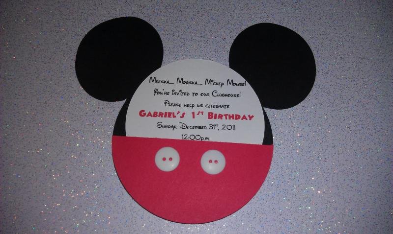 Mickey Mouse Birthday Invitation Wording Ideas