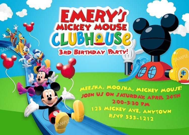 Mickey Mouse Clubhouse Invitation Template Free