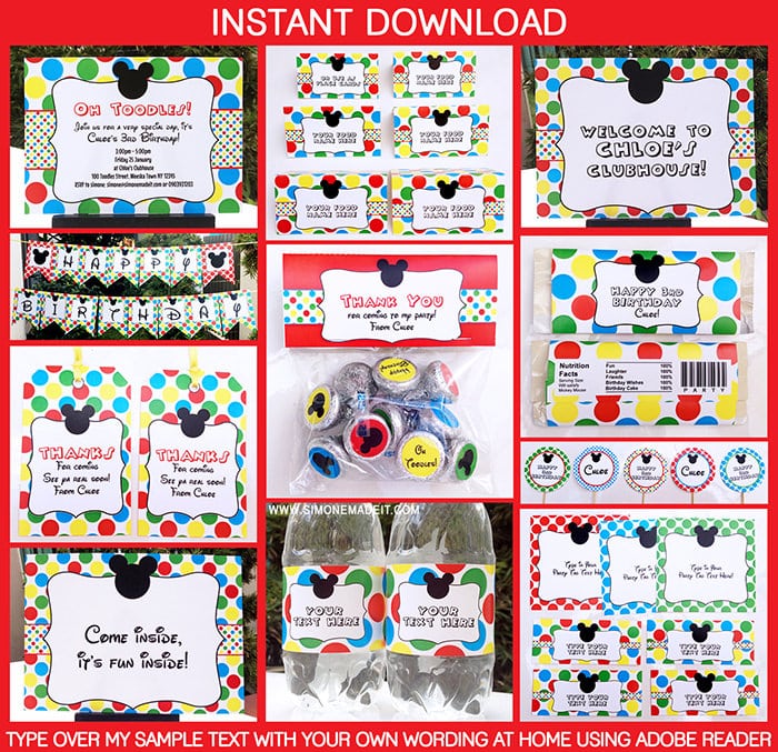 Mickey Mouse Clubhouse Party Invitations Free Printable