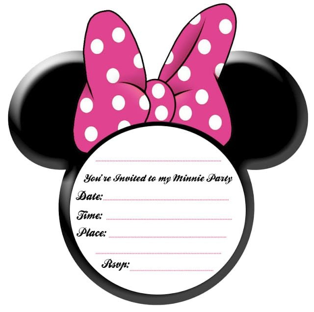 Minnie Mouse Free Printable Invitation