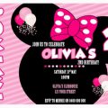 Minnie Mouse Personalized Birthday Invitation