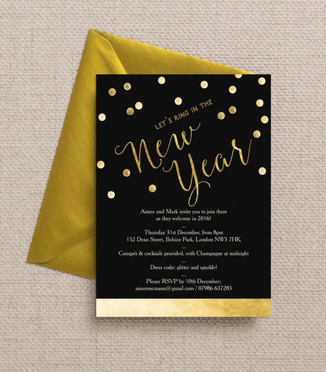 New Years Eve Invitation Samples