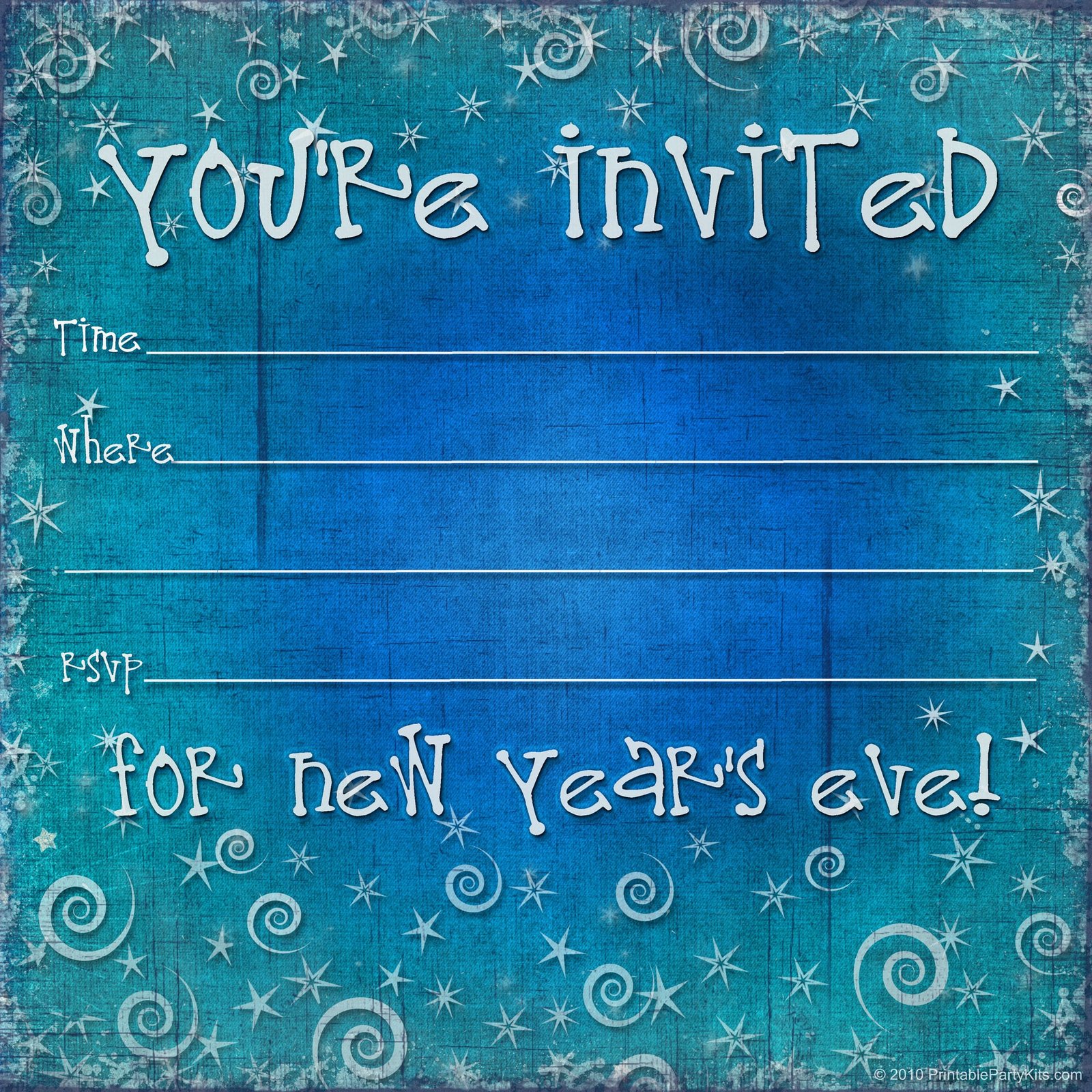 New Years Eve Party Invitation Templates Free
