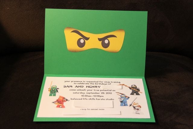 Ninjago Party Invitation Ideas